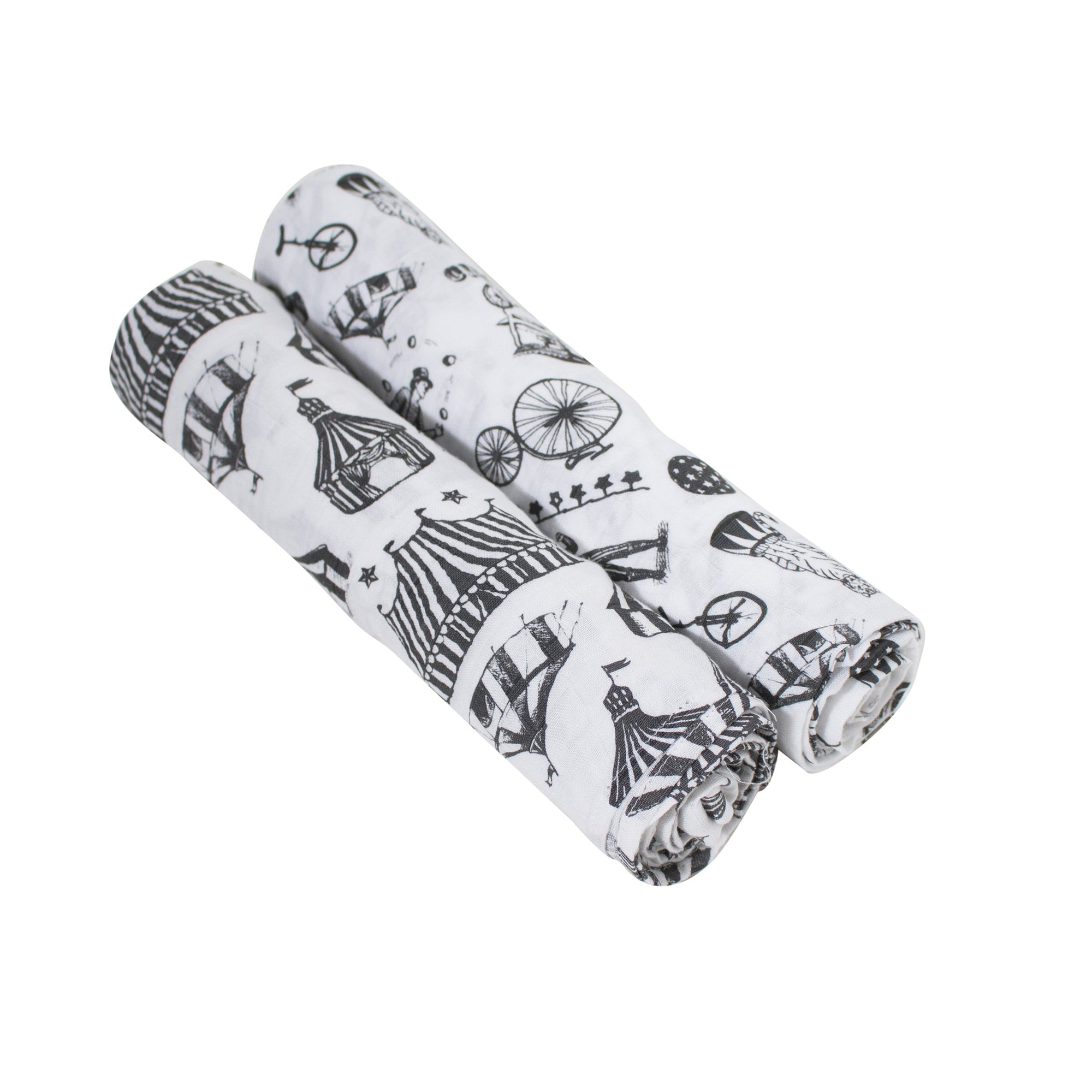 Bebe Au Lait - Bamboo Baby Swaddle - Circus & Big Tops (2pk)