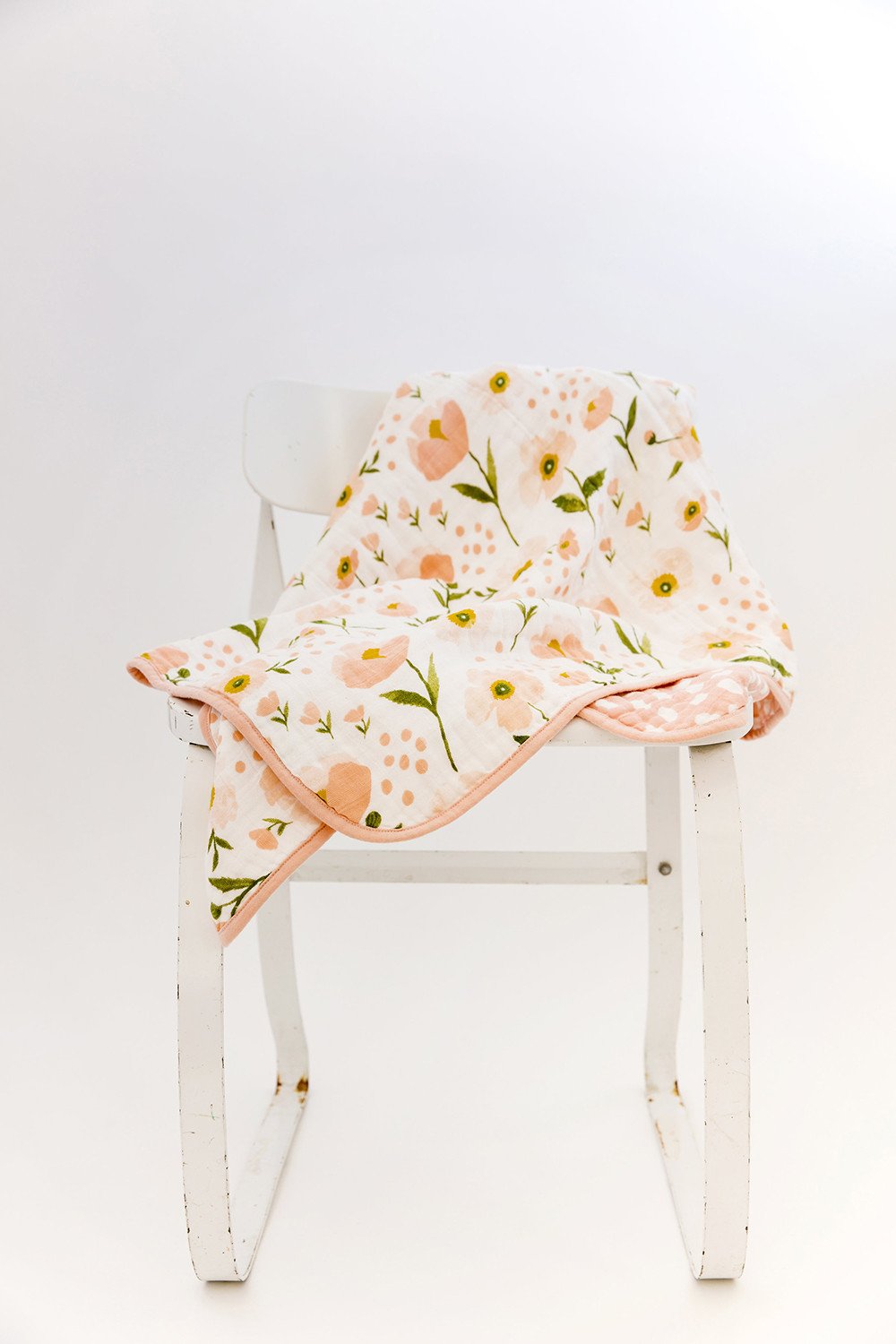 Clementine Kids - Reversible Muslin Blanket Quilt - Blush Bloom