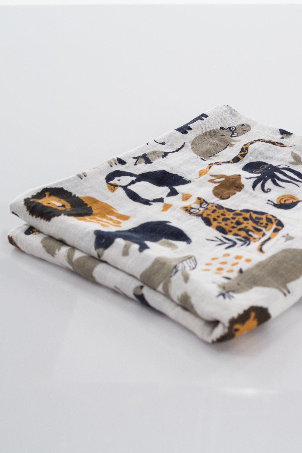 Clementine Kids - Cotton Muslin Baby Swaddle - Zoology