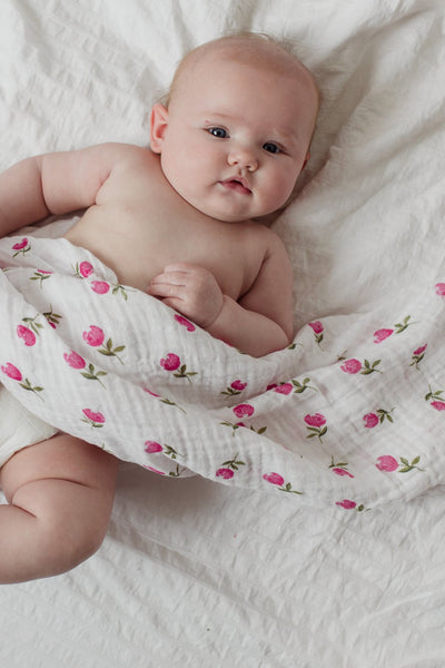 Clementine Kids - Cotton Muslin Baby Swaddle - Baby Bud