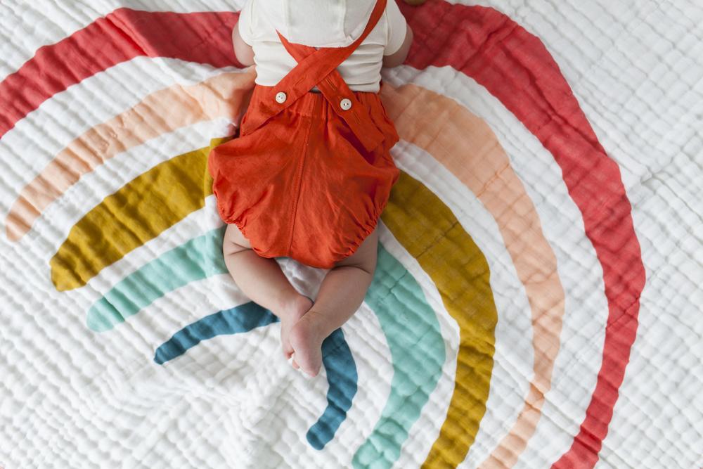 Clementine Kids - Reversible Muslin Blanket Quilt - Unicorn Land