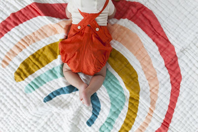 Clementine Kids - Reversible Muslin Blanket Quilt - Unicorn Land