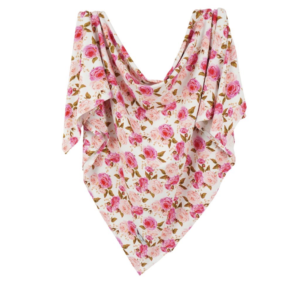 Posh Peanut - Bamboo Baby Swaddle Set - Pink Rose