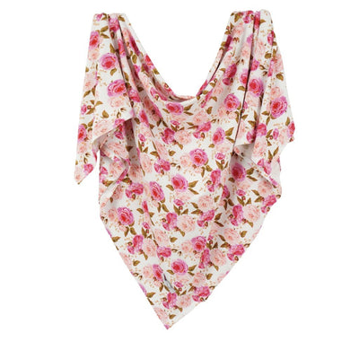 Posh Peanut - Bamboo Baby Swaddle Set - Pink Rose