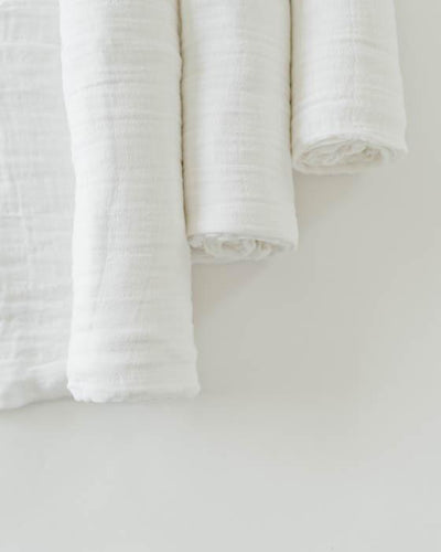 Little Unicorn - Cotton Muslin Baby Swaddle (Set 3) - White