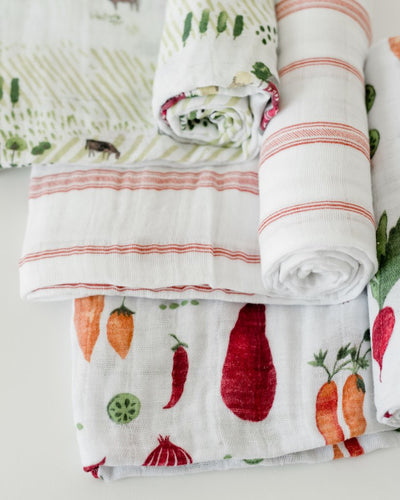 Little Unicorn - Cotton Muslin Baby Swaddle (Set 3) - Farmers Market