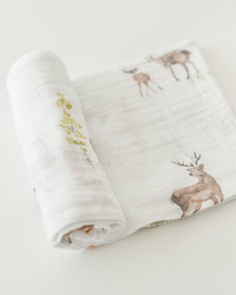 Little Unicorn - Cotton Muslin Baby Swaddle - Oh Deer