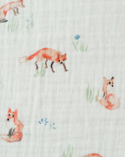 Little Unicorn - Cotton Muslin Baby Swaddle - Fox