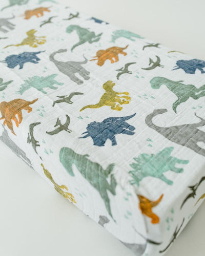 Little Unicorn - Changing Pad Cover - Dino Friends