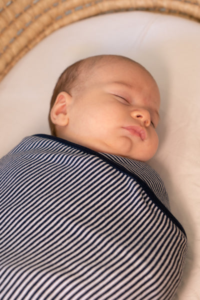 Emotion & Kids - Baby Swaddle Wrap - Navy Stripe