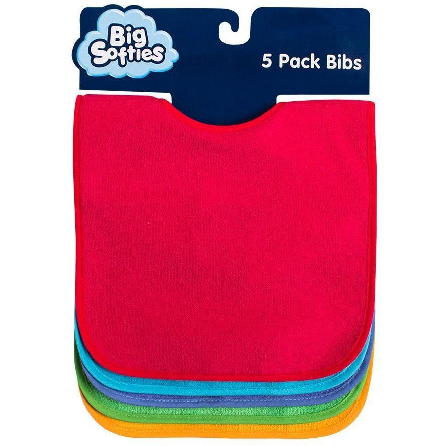 Bibs Bright Mixed Colours (5 Pk) - Clothing - Big Softies - Afterpay - Zippay Carry Them Close