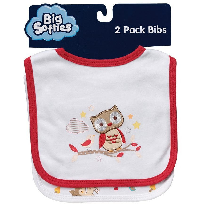 Bibs Woodland - Red (2 Pk) - Clothing - Big Softies - Afterpay - Zippay Carry Them Close