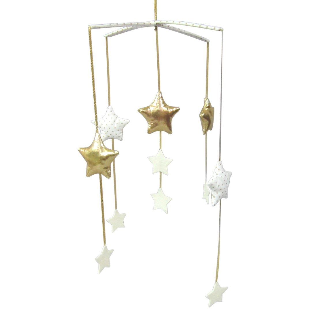 Alimrose - Falling Star Baby Mobile - Gold & Ivory - nursery - Alimrose - Afterpay - Zippay Carry Them Close