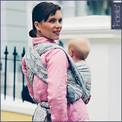 Fidella Woven Wrap - Iced Butterfly smoke - Woven Wrap - Fidella - Afterpay - Zippay Carry Them Close