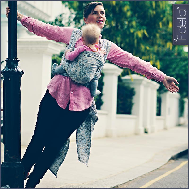 Fidella Woven Wrap - Iced Butterfly smoke - Woven Wrap - Fidella - Afterpay - Zippay Carry Them Close