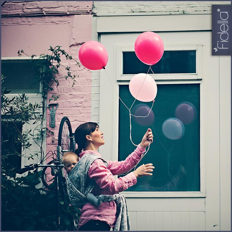 Fidella Woven Wrap - Iced Butterfly smoke - Woven Wrap - Fidella - Afterpay - Zippay Carry Them Close