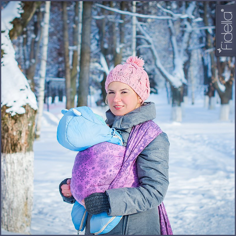 Fidella Woven Wrap - Iced Butterfly -violet - Woven Wrap - Fidella - Afterpay - Zippay Carry Them Close