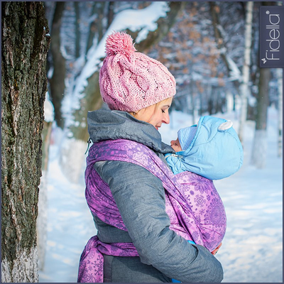 Fidella Woven Wrap - Iced Butterfly -violet - Woven Wrap - Fidella - Afterpay - Zippay Carry Them Close