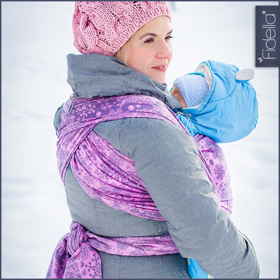 Fidella Woven Wrap - Iced Butterfly -violet - Woven Wrap - Fidella - Afterpay - Zippay Carry Them Close