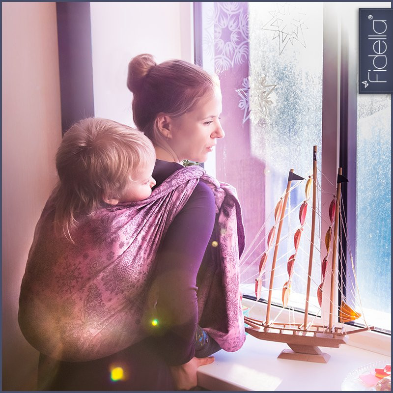 Fidella Woven Wrap - Iced Butterfly -violet - Woven Wrap - Fidella - Afterpay - Zippay Carry Them Close