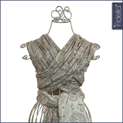 Fidella Woven Wrap - Persian Paisley toffee - Woven Wrap - Fidella - Afterpay - Zippay Carry Them Close