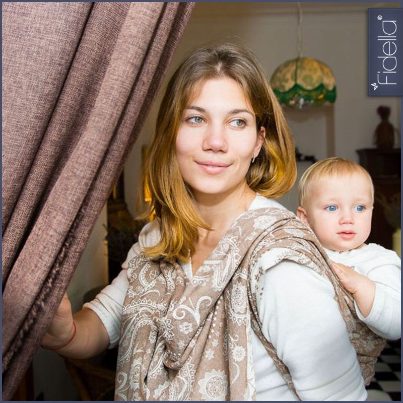 Fidella Woven Wrap - Persian Paisley toffee - Woven Wrap - Fidella - Afterpay - Zippay Carry Them Close