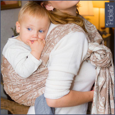 Fidella Woven Wrap - Persian Paisley toffee - Woven Wrap - Fidella - Afterpay - Zippay Carry Them Close