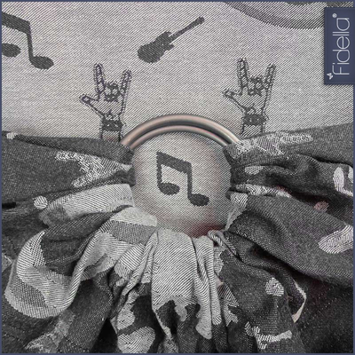 Fidella Ring Sling - Rock n Rolla -silver - Ring Sling - Fidella - Afterpay - Zippay Carry Them Close