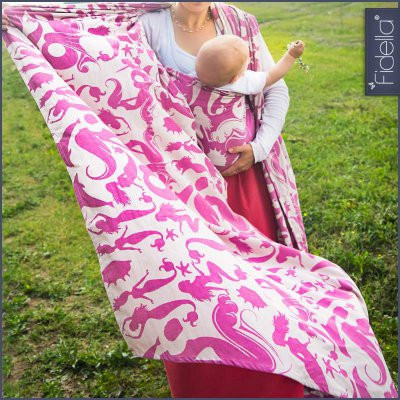 Fidella Woven Wrap - Sirens - raspberry - Woven Wrap - Fidella - Afterpay - Zippay Carry Them Close