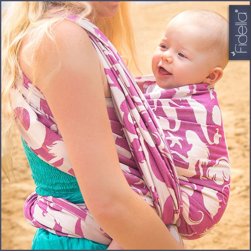 Fidella Woven Wrap - Sirens - raspberry - Woven Wrap - Fidella - Afterpay - Zippay Carry Them Close