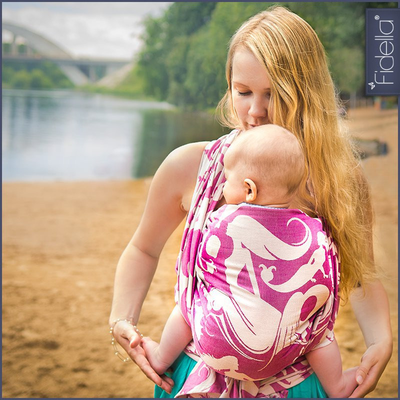 Fidella Woven Wrap - Sirens - raspberry - Woven Wrap - Fidella - Afterpay - Zippay Carry Them Close