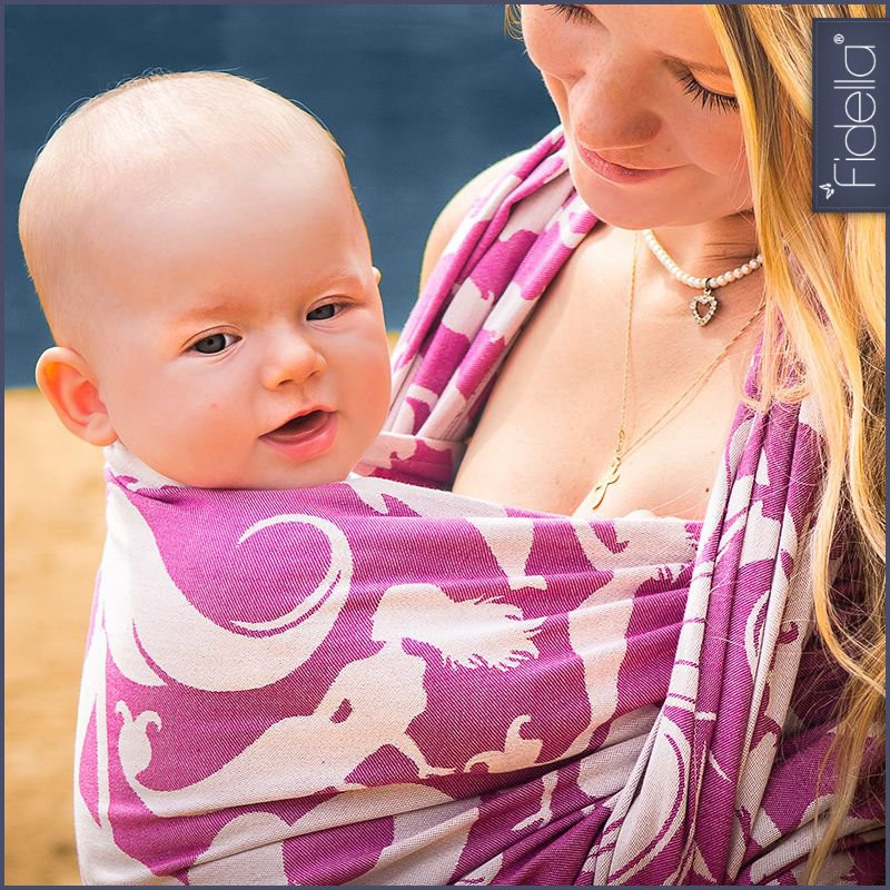 Fidella Woven Wrap - Sirens - raspberry - Woven Wrap - Fidella - Afterpay - Zippay Carry Them Close