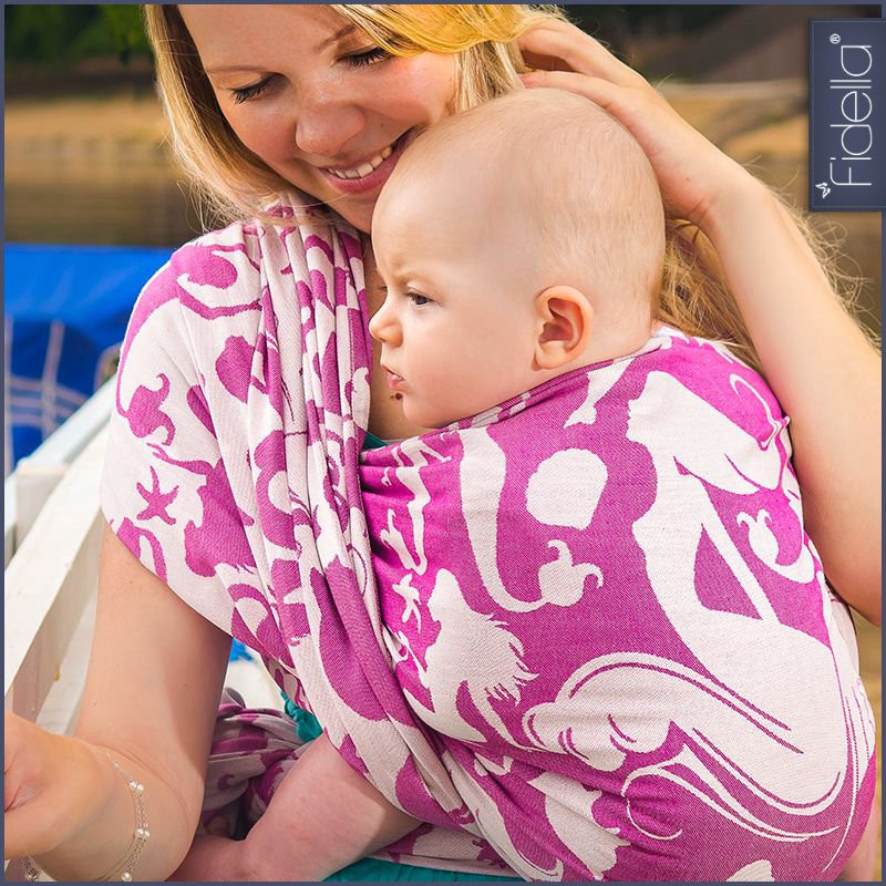 Fidella Woven Wrap - Sirens - raspberry - Woven Wrap - Fidella - Afterpay - Zippay Carry Them Close