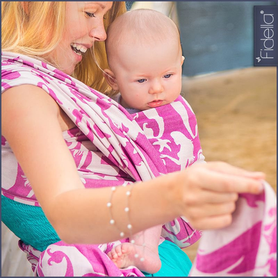 Fidella Woven Wrap - Sirens - raspberry - Woven Wrap - Fidella - Afterpay - Zippay Carry Them Close