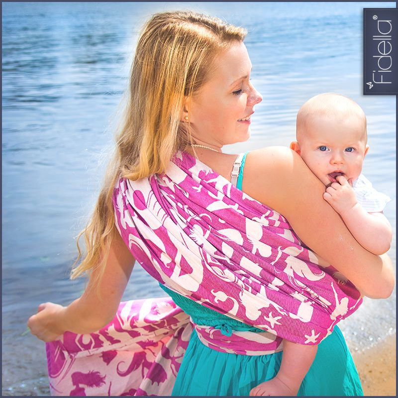 Fidella Woven Wrap - Sirens - raspberry - Woven Wrap - Fidella - Afterpay - Zippay Carry Them Close