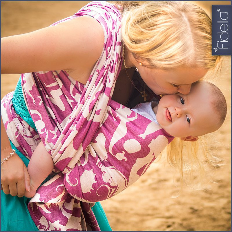 Fidella Woven Wrap - Sirens - raspberry - Woven Wrap - Fidella - Afterpay - Zippay Carry Them Close