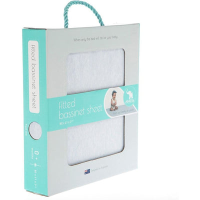 All4Ella - Fitted Jersey Bassinet Sheet - Marle Blue - Bedding - All4Ella - Afterpay - Zippay Carry Them Close
