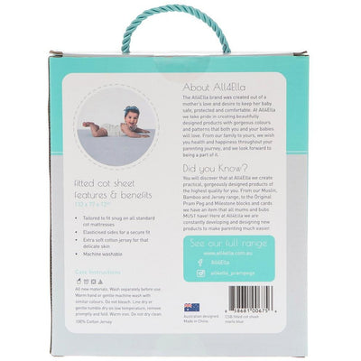All4Ella - Fitted Jersey Bassinet Sheet - Marle Grey - Bedding - All4Ella - Afterpay - Zippay Carry Them Close
