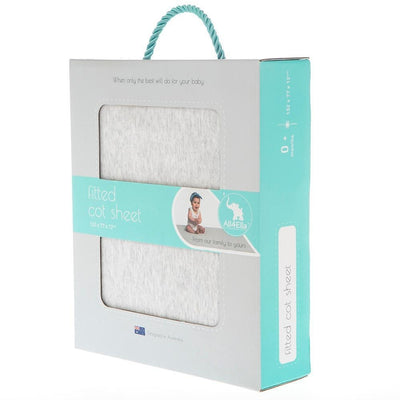 All4Ella - Fitted Jersey Cot Sheet - Marle Grey - Bedding - All4Ella - Afterpay - Zippay Carry Them Close