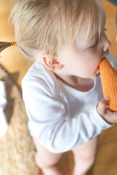 Weegoamigo - Crochet Rattle - Carrot