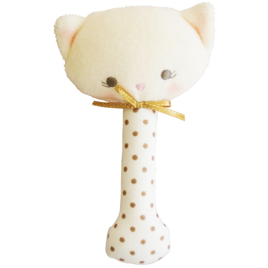 Alimrose - Kitty Stick Rattle Gold - Toys - Alimrose - Afterpay - Zippay Carry Them Close