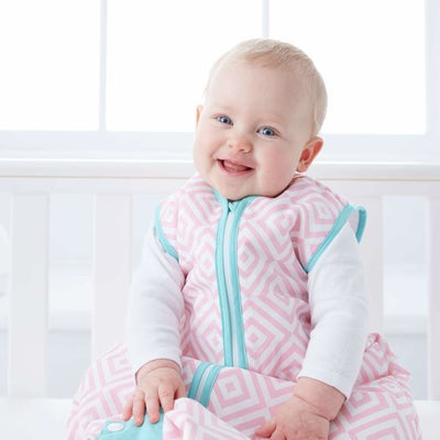 Grobag - Diamonds Pink Travel 2.5 Tog - Baby Sleeping Bags - The Gro Company - Afterpay - Zippay Carry Them Close