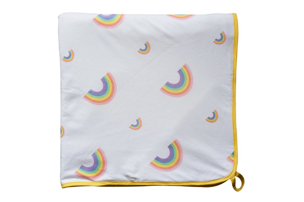 Little Turtle Baby - Hooded Towel - Rainbows