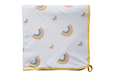 Little Turtle Baby - Hooded Towel - Rainbows