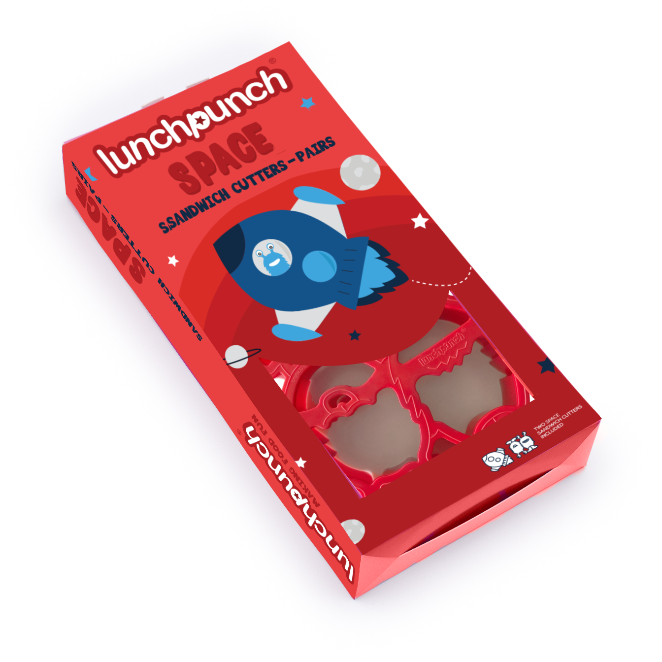 Lunch Punch Sandwich Cutters Pairs - Space