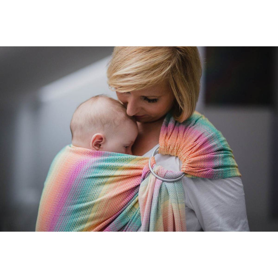 Lenny Lamb Ring Sling - Little Herringbone Imagination - Ring Sling - Lenny Lamb - Afterpay - Zippay Carry Them Close