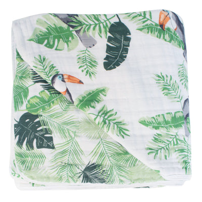 Bebe Au Lait - Muslin Snuggle Blanket - Rio & Palm