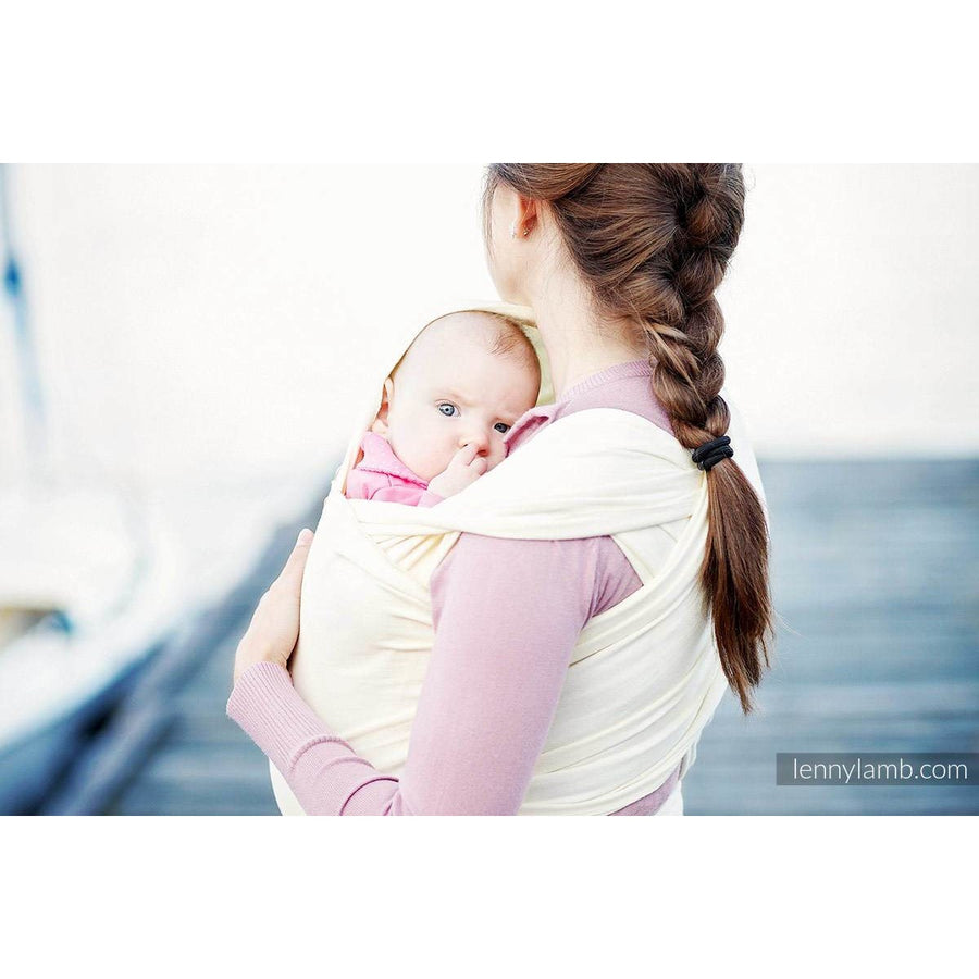 Lenny Lamb Stretchy Wrap - IVORY - Stretchy Wrap - Lenny Lamb - Afterpay - Zippay Carry Them Close