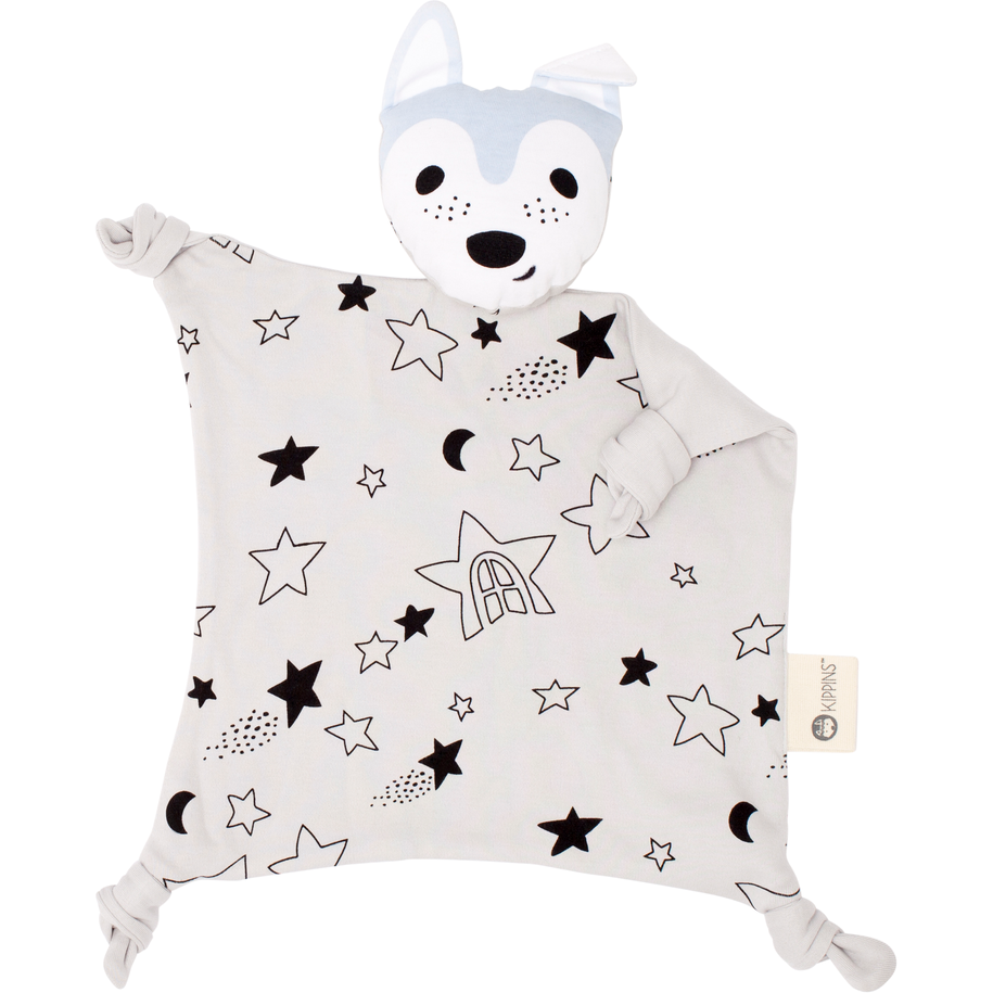 Kippins - Organic Cuddle Blanket Comforter - Wolfie - Security Blanket - Kippins - Afterpay - Zippay Carry Them Close