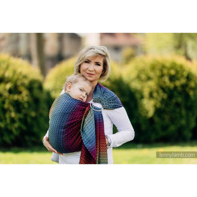 Lenny Lamb Ring Sling - LITTLE LOVE RAINBOW DARK - Ring Sling - Lenny Lamb - Afterpay - Zippay Carry Them Close